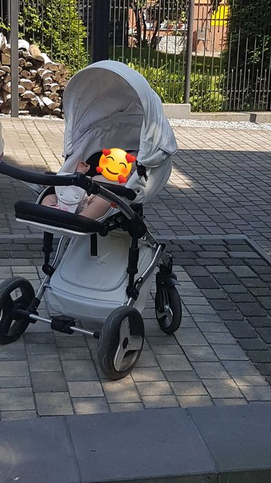 PROMOCJA! Wózek Junama biały eco skóra full wypos. NOWY 3w1 + GRATISY