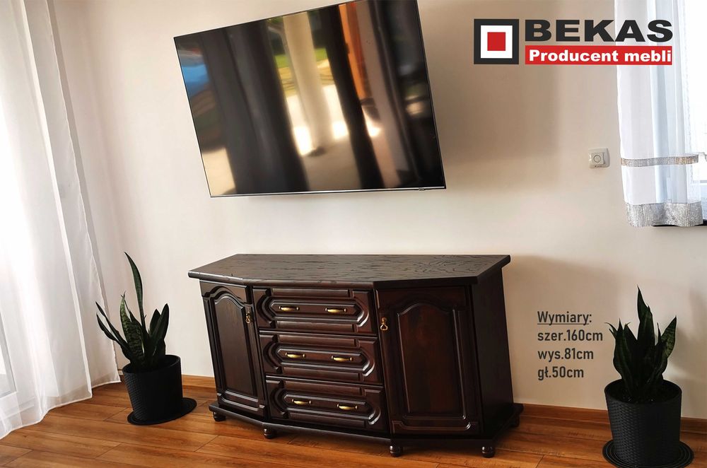 Stylowa KOMODA 160` Orzech Włoski `` BEKAS ` Producent Mebli Stylowych