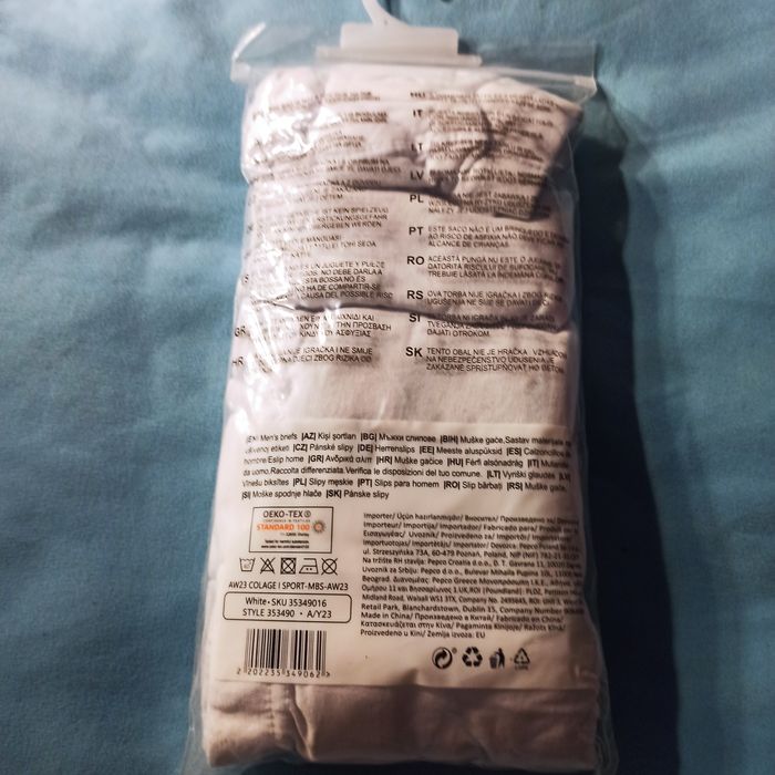 Slipy XL białe pakiet 5szt bawełna