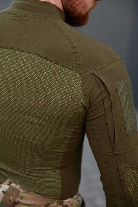 Тактична військова чоловіча бойова сорочка убакс Tactical Олива S-3XL