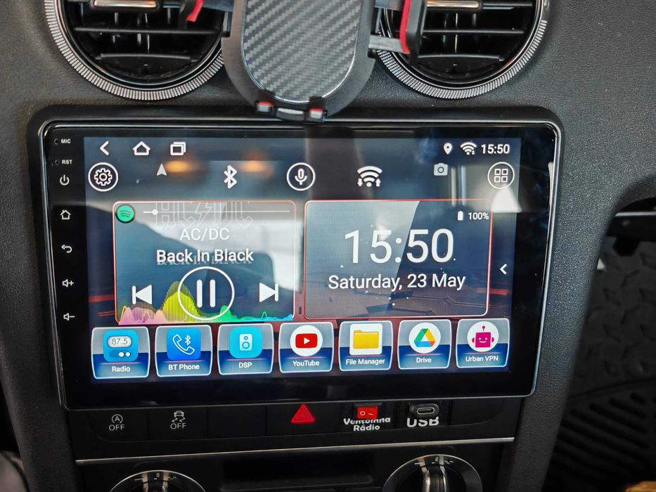 Rádio Android 14 2DIN 9" Audi A3 8P S3 RS3