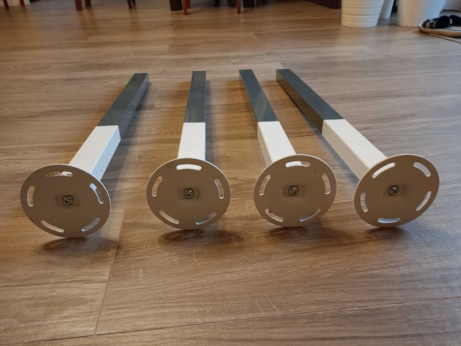 Nogi stalowe do stołu, biurka, blatu - 4 sztuki (komplet)