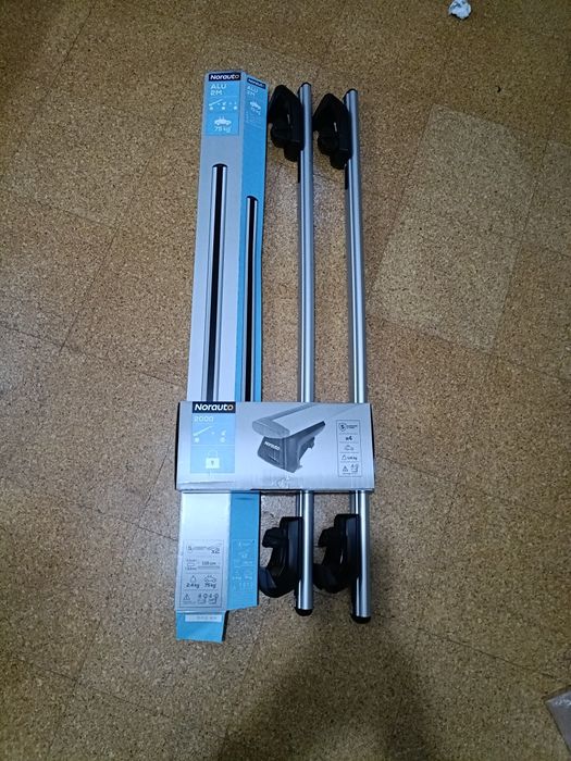 Barras, como novas, para tejadilho e suportes