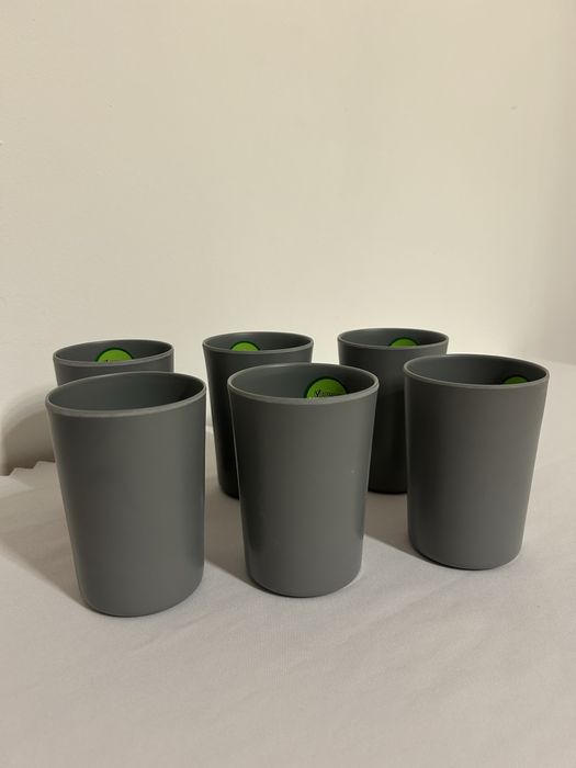 Kubki melaminowe 6 sztuk szare 250ml nr.8616