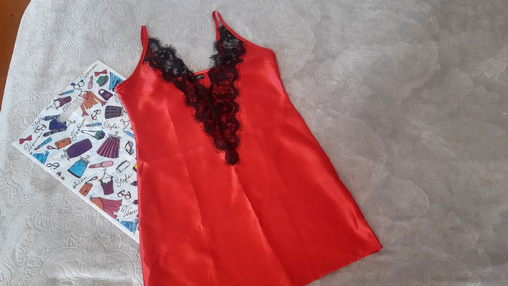 Женская атласная ночнушка