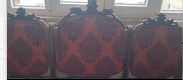 Canapé estilo Luís XV em mogno maciço - 2º estofo