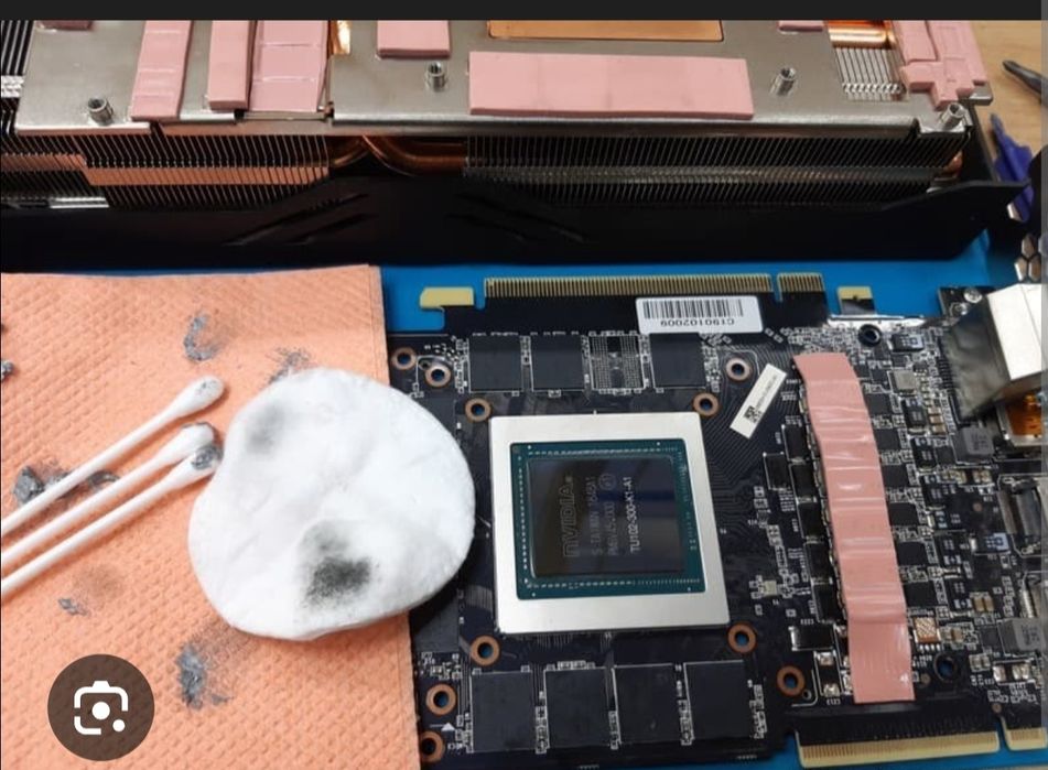 Обслуживание и чистка Видеокарт ремонт ПК и ноутбуков