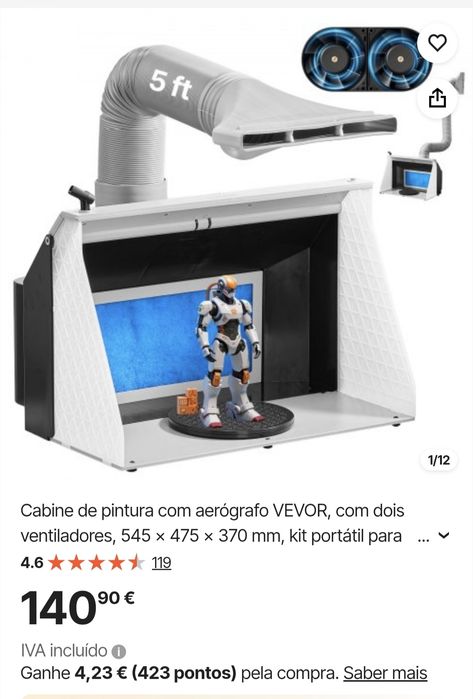 Vendo cabine pintura para Aerografo Nova