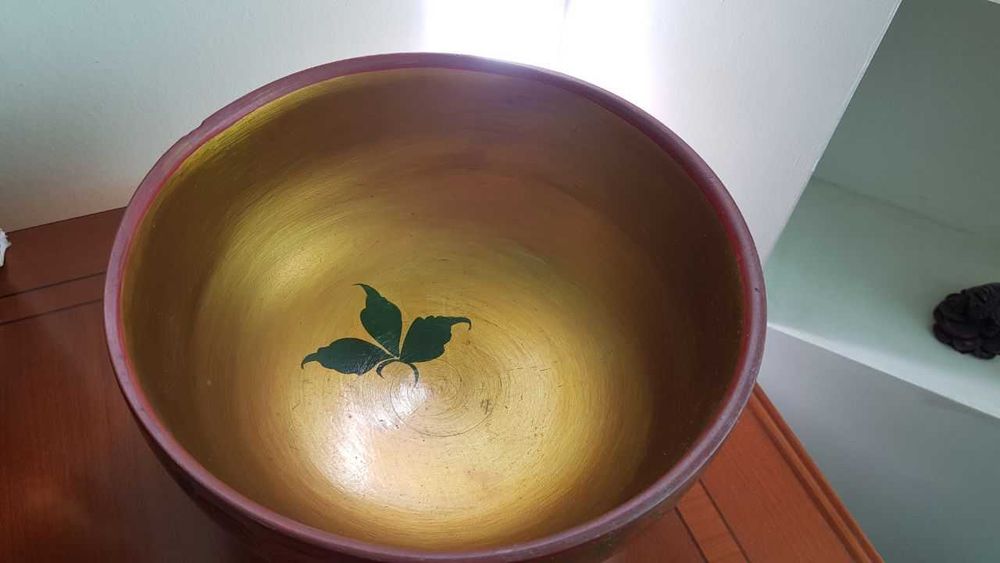 Расписная деревянная посуда ручной работы СССР   Трилистник  Винтаж