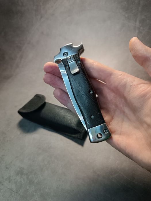 Складной нож на кнопке "Волк" 65х13