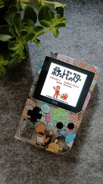 Game Boy Pocket IPS Screen Clear Shell Pokémon Design