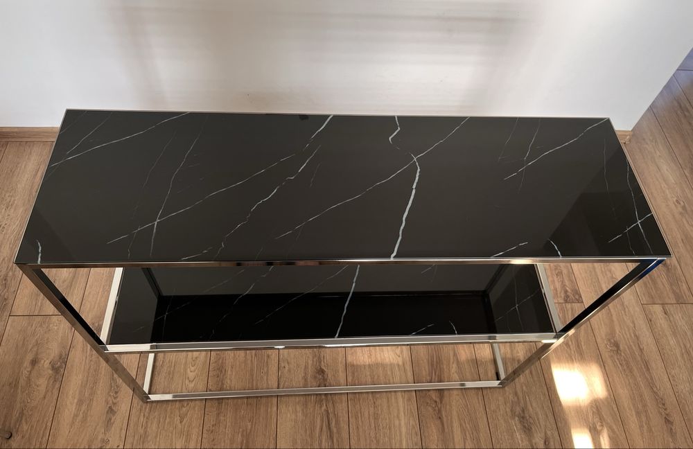 Konsola glamour bali marmur szkło toaletka biurko