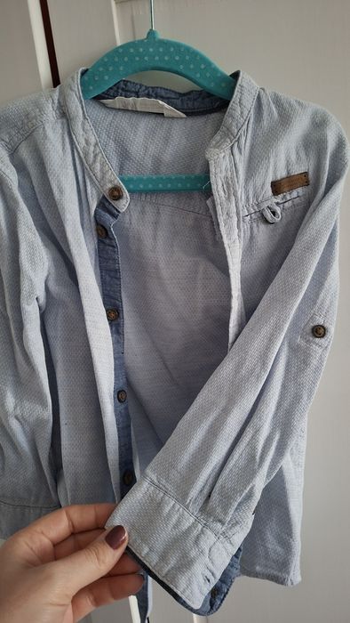Koszula H&M chłopięca 104 jasnoniebieska