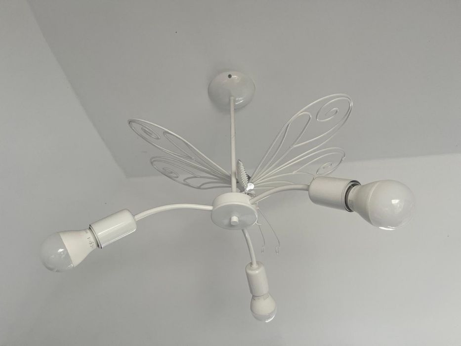 Lampa wisząca dziecięca MOTYL 3xE27/60W biała