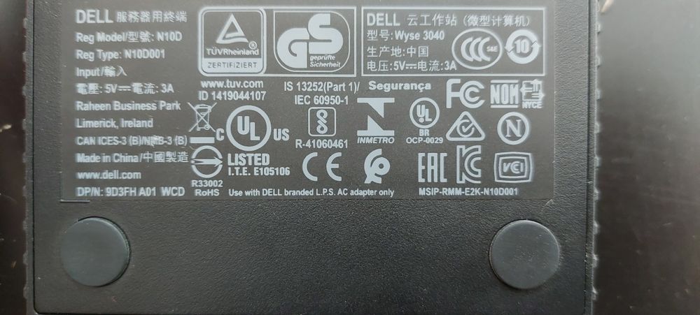 DELL Terminal Wyse 3040 bez zasilacza
