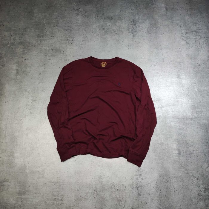 MĘSKA Koszulka PREMIUM Bordowa Ralph Lauren Polo Bawełna Haft Konik