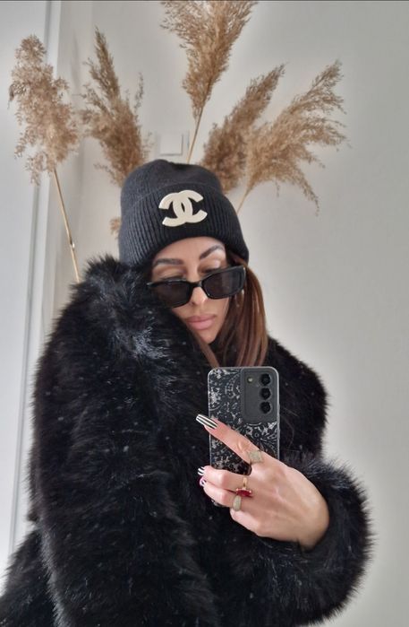 Nowa czapka Chanel zimowa ciepła