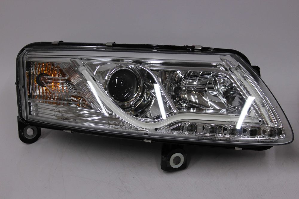 Lampy przednie przód AUDI A6 C6 04-08 XENON D2S DRL LED BAR NEON NOWE