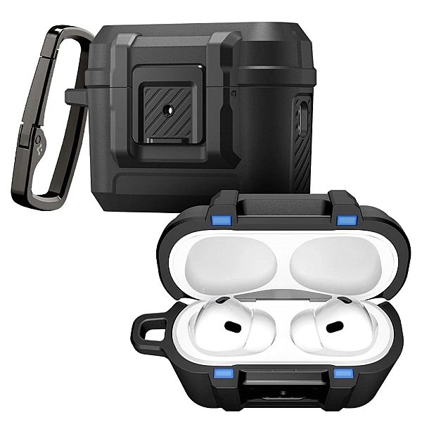 Etui Spigen Lock Fit na AirPods Pro 3 - czarne
