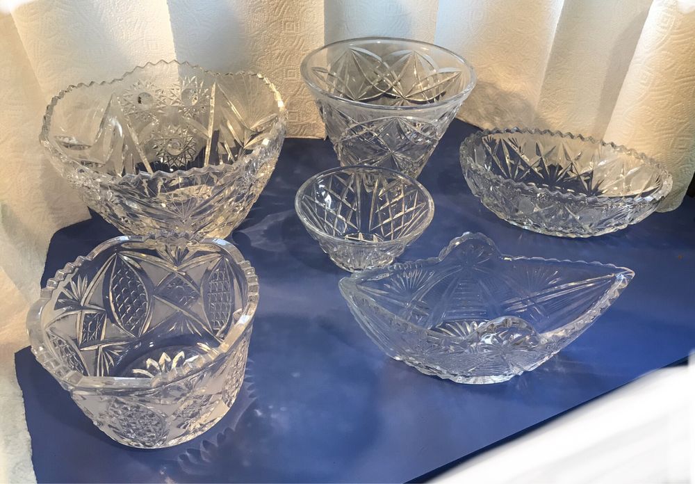 Кришталеві вироби/салатниці, цукерниці/піали