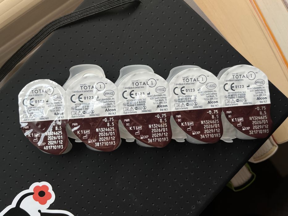 Dailies Total 1 wada -0.75 soczewki jednodniowe