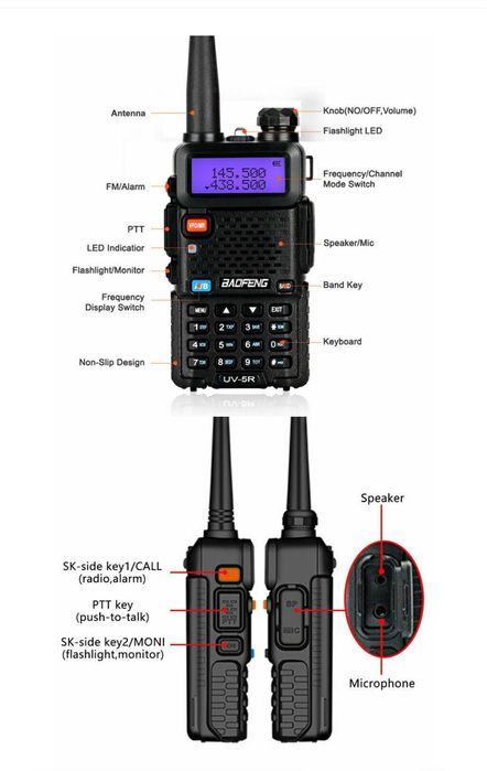 Par de  Walkie-Talkie  Baofeng UV-5R 8W