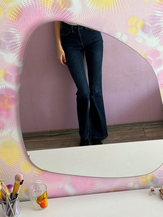 джинсы кльош синие