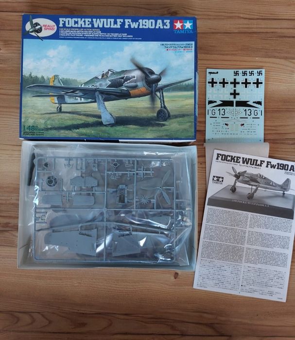 Model samolotu Focke-wulf Fw 190 A 3 TAMIYA, skala 1:48