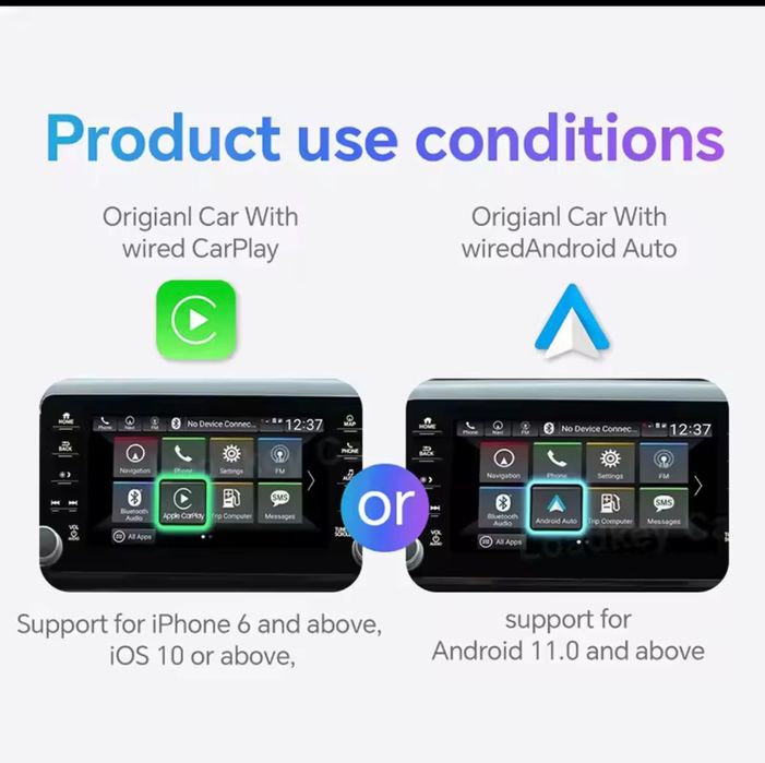 Android auto & Carplay sem fio