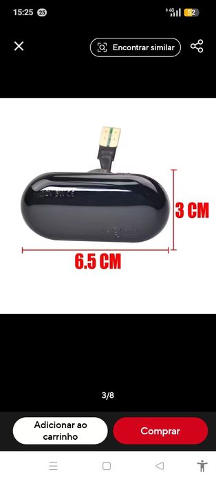 Piscas laterais led compatível para a Opel Vivaro Renault Clio Opel