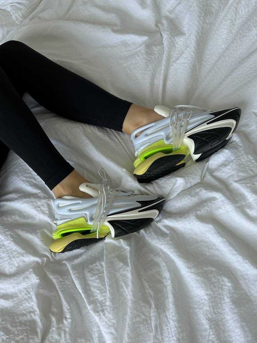 Кросівки Balmain Unicorn Low-Top White/Green premium