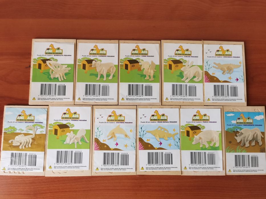 Puzzles 3D Madeira (Animais)424291467758161921