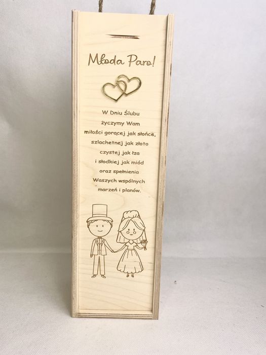 Prezent ślubny, skrzynka na alkohol