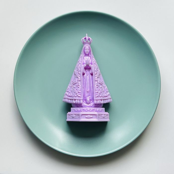 Prato de Porcelana Nossa Senhora Lilás
