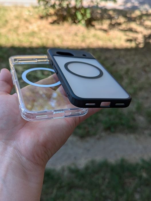 Google Pixel 8A Прозорий/Матовий чохол MagSafe Протиударний чехол