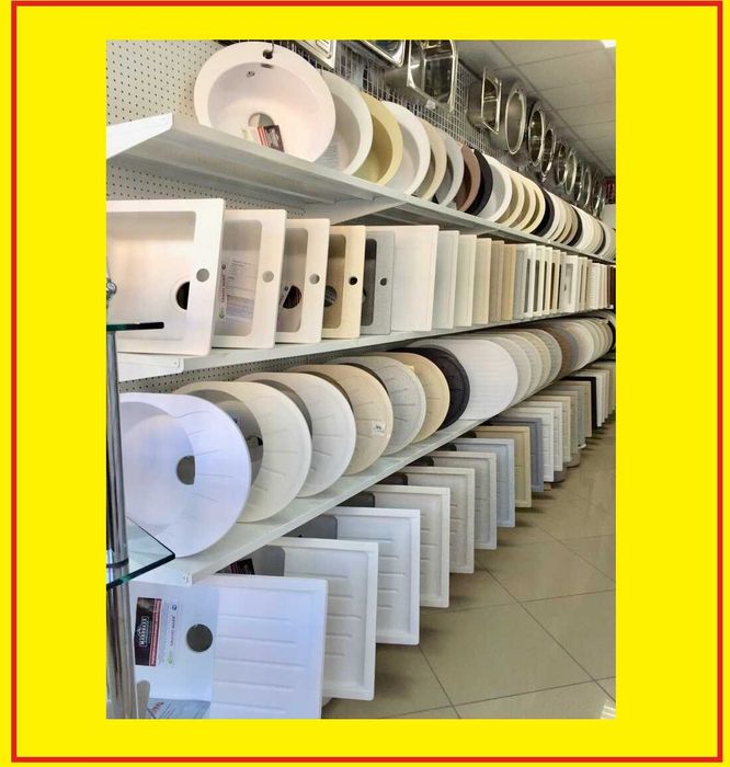 Гранитные мойки VERONA со склада Смесители в цвет и сифоны