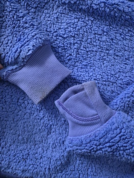 Niebieska mega gruba bluza baranek dla dziewczynki 128 134 oraz 140