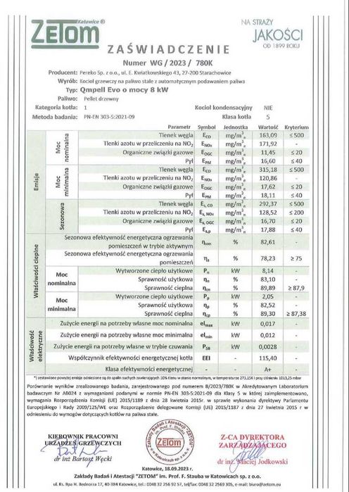 Piec na Pellet Pereko kocioł 5 klasa Ecodesign Z MONTAŻEM