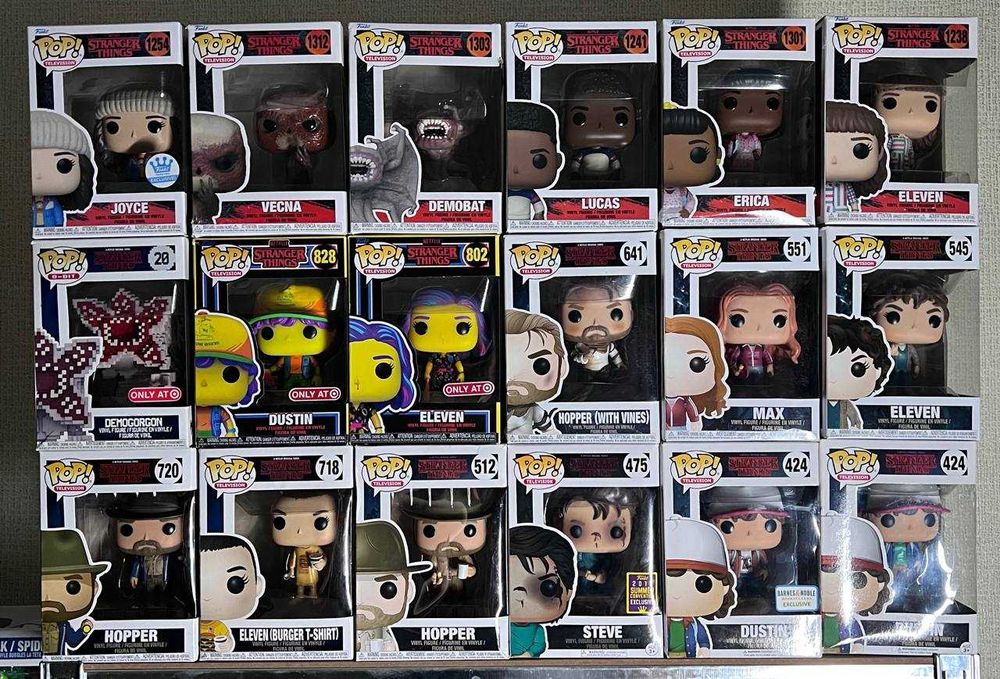 Funko Pop фігурки Stranger Things — Eleven, Hopper, Dustin, Max, Дивні Дива