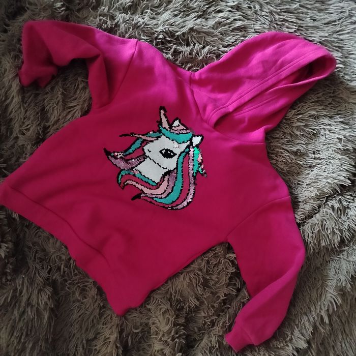 Bluza z kapturem i jednorożcem 122/128
