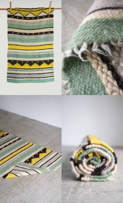 Tapete GUSHKA de Lã Natural – Feito à Mão na Ucrânia, 110 × 175 cm