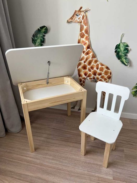 Столик зі стільчиком дерев'яний дитячий. Опт від виробника (ціна 1699)