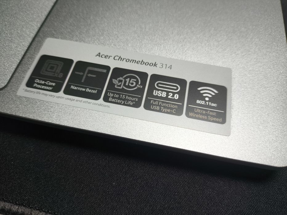 Acer ChromeBook 314 - 14" | Mediatek MT8183 | 8GB | 128GB eMMC