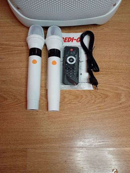 Блютуз караоке акустика Temeisheng-33(SD,USB,FM) ПультДУ, 2микрофона