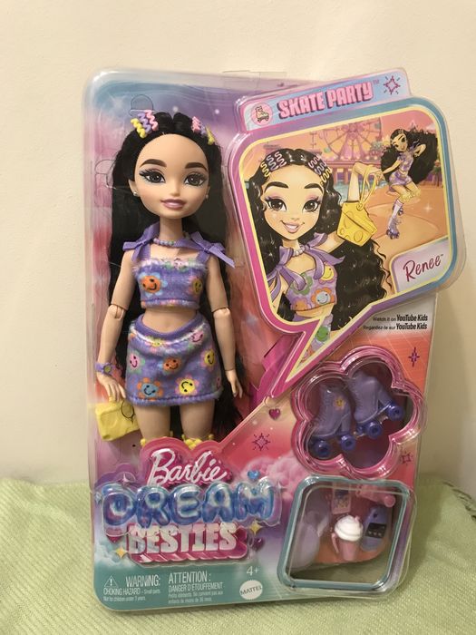 Lalka Barbie Dream Besties Renee skate party nowa na wrotkach