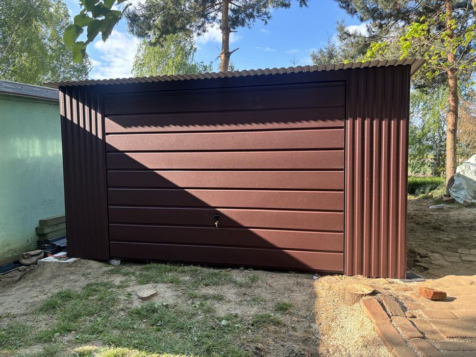 Garaz blaszak 4x6 klor braz mat garaze blaszaki