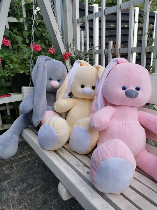 Плюшевий зайчик Майя! Зайчик 80 см.Плюшевий кролик