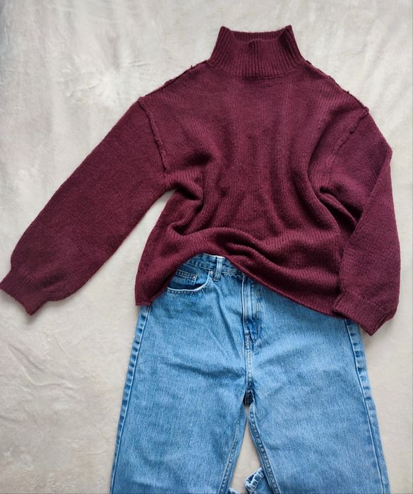 Sweter bordowy AMISU S