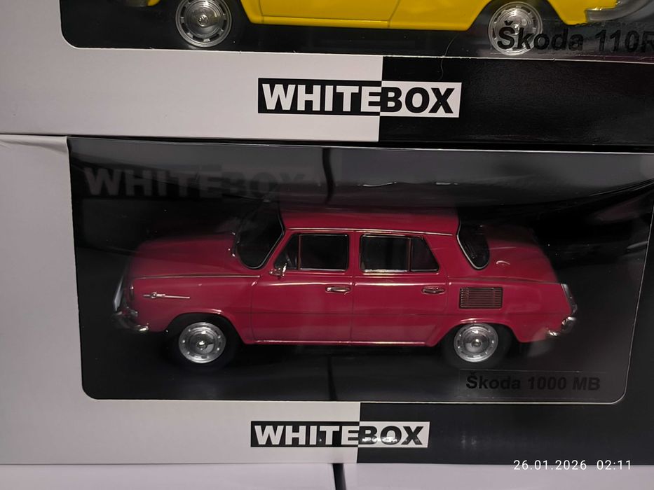 Zestaw Modeli SKODA 1:24 Whitebox 105L 110R 1000MB - nie Hachette