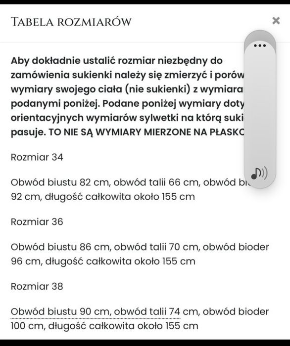 Sukienka wieczorowa  r. 38 M
